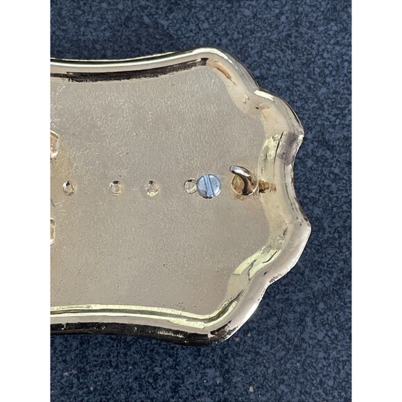 Vintage Belt Buckle Double Horse Portrait Goldtone Black  4 x 2.75" 1.5" Belt - Picture 7 of 7